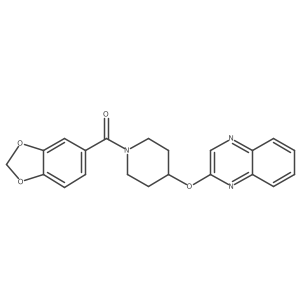 Benzo[d][1,3]dioxol-5-yl(4-(quinoxalin-2-yloxy)piperidin-1-yl)methanone Structure
