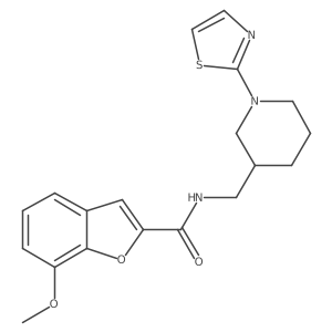 7-methoxy-N-((1-(thiazol-2-yl)piperidin-3-yl)methyl)benzofuran-2-carboxamide Structure