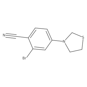 2-Bromo-4-(thiazolidin-3-yl)benzonitrile Structure
