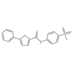N-(4-(methylsulfonyl)phenyl)-5-phenyloxazole-2-carboxamide Structure