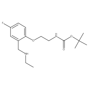 Tert-butyl (2-(2-((ethylamino)methyl)-4-fluorophenoxy)ethyl)carbamate Structure