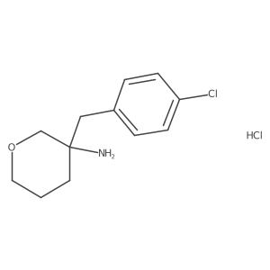3-[(4-Chlorophenyl)methyl]oxan-3-amine hydrochloride结构式