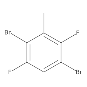 2,5-Dibromo-3,6-difluorotoluene结构式