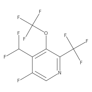4-(Difluoromethyl)-5-fluoro-3-(trifluoromethoxy)-2-(trifluoromethyl)pyridine Structure