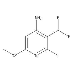 3-(Difluoromethyl)-2-iodo-6-methoxypyridin-4-amine结构式