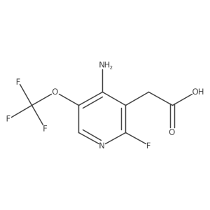 2-(4-Amino-2-fluoro-5-(trifluoromethoxy)pyridin-3-yl)acetic acid结构式