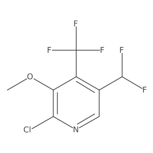 2-Chloro-5-(difluoromethyl)-3-methoxy-4-(trifluoromethyl)pyridine结构式