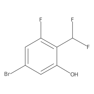 5-bromo-2-(difluoromethyl)-3-fluoro-phenol Structure