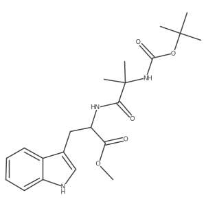 D-Tryptophan, N-[(1,1-diMethylethoxy)carbonyl]-2-Methylalanyl-, Methyl ester结构式