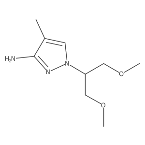 1-(1,3-dimethoxypropan-2-yl)-4-methyl-1H-pyrazol-3-amine结构式