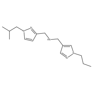 {[1-(2-methylpropyl)-1H-pyrazol-3-yl]methyl}[(1-propyl-1H-pyrazol-4-yl)methyl]amine Structure