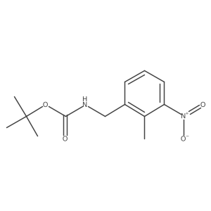 tert-butyl N-[(2-methyl-3-nitrophenyl)methyl]carbamate Structure