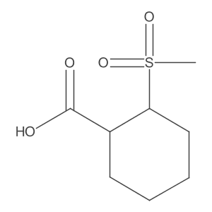 2-Methanesulfonylcyclohexane-1-carboxylic acid结构式