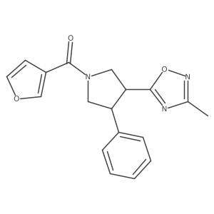 Furan-3-yl(3-(3-methyl-1,2,4-oxadiazol-5-yl)-4-phenylpyrrolidin-1-yl)methanone Structure