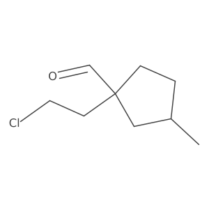 1-(2-Chloroethyl)-3-methylcyclopentane-1-carbaldehyde结构式