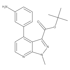 Tert-butyl 4-(3-aminophenyl)-1-methyl-1h-pyrazolo[3,4-b]pyridine-3-carboxylate Structure