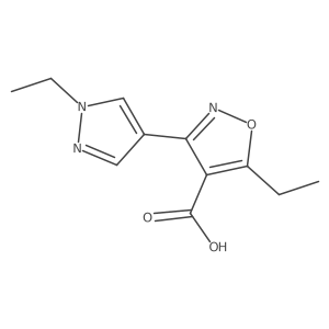 5-ethyl-3-(1-ethyl-1H-pyrazol-4-yl)-1,2-oxazole-4-carboxylic acid Structure