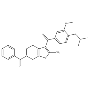 Thieno[2,3-c]pyridin-2-amine,6-benzoyl-4,5,6,7-tetrahydro-3-[3-methoxy-4-(1-methylethoxy)benzoyl]-结构式