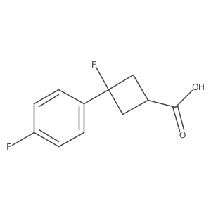 3-Fluoro-3-(4-fluorophenyl)cyclobutane-1-carboxylic acid Structure