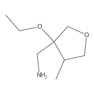 (3-Ethoxy-4-methyloxolan-3-yl)methanamine结构式