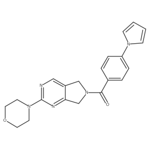 (4-(1H-pyrrol-1-yl)phenyl)(2-morpholino-5H-pyrrolo[3,4-d]pyrimidin-6(7H)-yl)methanone结构式