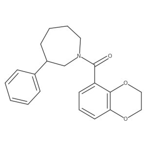 (2,3-Dihydrobenzo[b][1,4]dioxin-5-yl)(3-phenylazepan-1-yl)methanone结构式