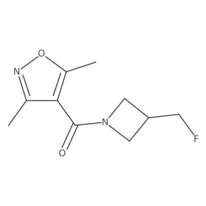 (3,5-Dimethylisoxazol-4-yl)(3-(fluoromethyl)azetidin-1-yl)methanone结构式