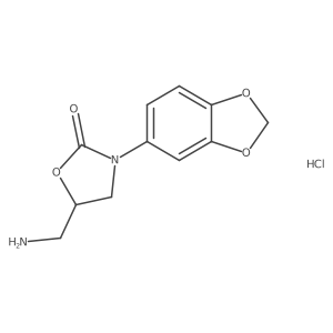5-(Aminomethyl)-3-(benzo[d][1,3]dioxol-5-yl)oxazolidin-2-one hydrochloride Structure