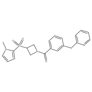 (3-((1-methyl-1H-imidazol-2-yl)sulfonyl)azetidin-1-yl)(3-(pyridin-2-yloxy)phenyl)methanone Structure