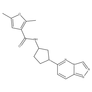 N-(1-([1,2,4]triazolo[4,3-b]pyridazin-6-yl)pyrrolidin-3-yl)-2,5-dimethylfuran-3-carboxamide结构式