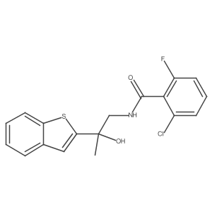 N-(2-(benzo[b]thiophen-2-yl)-2-hydroxypropyl)-2-chloro-6-fluorobenzamide Structure