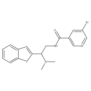 N-(2-(benzofuran-2-yl)-2-(dimethylamino)ethyl)-5-bromonicotinamide Structure