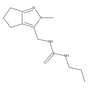 1-((2-Methyl-2,4,5,6-tetrahydrocyclopenta[c]pyrazol-3-yl)methyl)-3-propylurea Structure