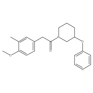 2-(4-Methoxy-3-methylphenyl)-1-(3-(pyridin-4-yloxy)piperidin-1-yl)ethanone结构式