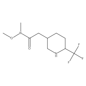 N-Methoxy-N-methyl-2-[6-(trifluoromethyl)piperidin-3-yl]acetamide Structure