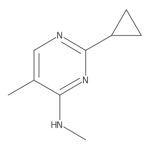 2-Cyclopropyl-N,5-dimethylpyrimidin-4-amine结构式