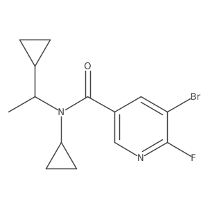 5-bromo-N-cyclopropyl-N-(1-cyclopropylethyl)-6-fluoropyridine-3-carboxamide Structure