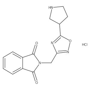 2-((5-(Pyrrolidin-3-yl)-1,2,4-oxadiazol-3-yl)methyl)isoindoline-1,3-dione hydrochloride Structure