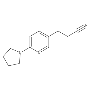 3-[6-(Pyrrolidin-1-yl)pyridin-3-yl]propanenitrile结构式