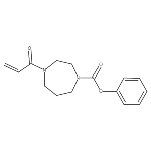 Phenyl 4-(prop-2-enoyl)-1,4-diazepane-1-carboxylate结构式