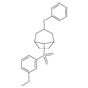 (1R,5S)-8-((3-methoxyphenyl)sulfonyl)-3-(pyridin-3-yloxy)-8-azabicyclo[3.2.1]octane Structure