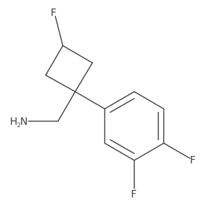 [(1r,3r)-1-(3,4-Difluorophenyl)-3-fluorocyclobutyl]methanamine结构式