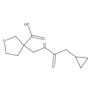 3-[(2-Cyclopropylacetamido)methyl]oxolane-3-carboxylic acid Structure