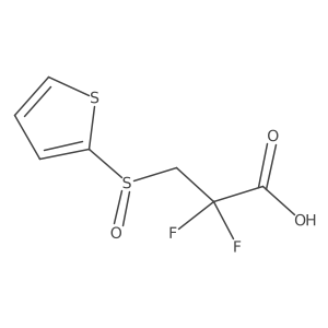 2,2-Difluoro-3-(thiophene-2-sulfinyl)propanoic acid结构式