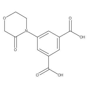 5-(3-Oxomorpholin-4-yl)benzene-1,3-dicarboxylic acid结构式
