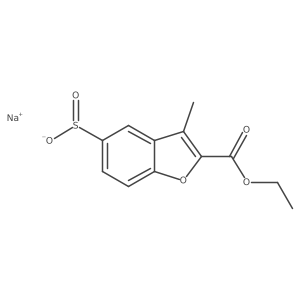 Sodium 2-(ethoxycarbonyl)-3-methyl-1-benzofuran-5-sulfinate结构式