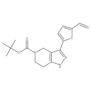 tert-butyl 3-(5-formylthiophen-2-yl)-2H,4H,5H,6H,7H-pyrazolo[4,3-c]pyridine-5-carboxylate Structure