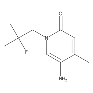 5-Amino-1-(2-fluoro-2-methylpropyl)-4-methyl-1,2-dihydropyridin-2-one结构式