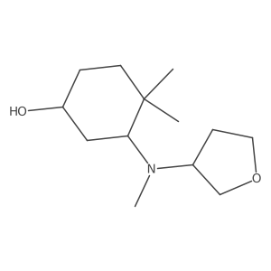 4,4-Dimethyl-3-[methyl(oxolan-3-yl)amino]cyclohexan-1-ol结构式