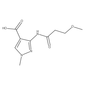 3-(3-methoxypropanamido)-1-methyl-1H-pyrazole-4-carboxylic acid Structure
